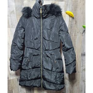 Karl Lagerfeld Paris Black Anarorak Down Puffer Black Coat NWOT Winter Outdoor